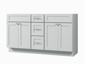 60" Double Bathroom Vanity Base only