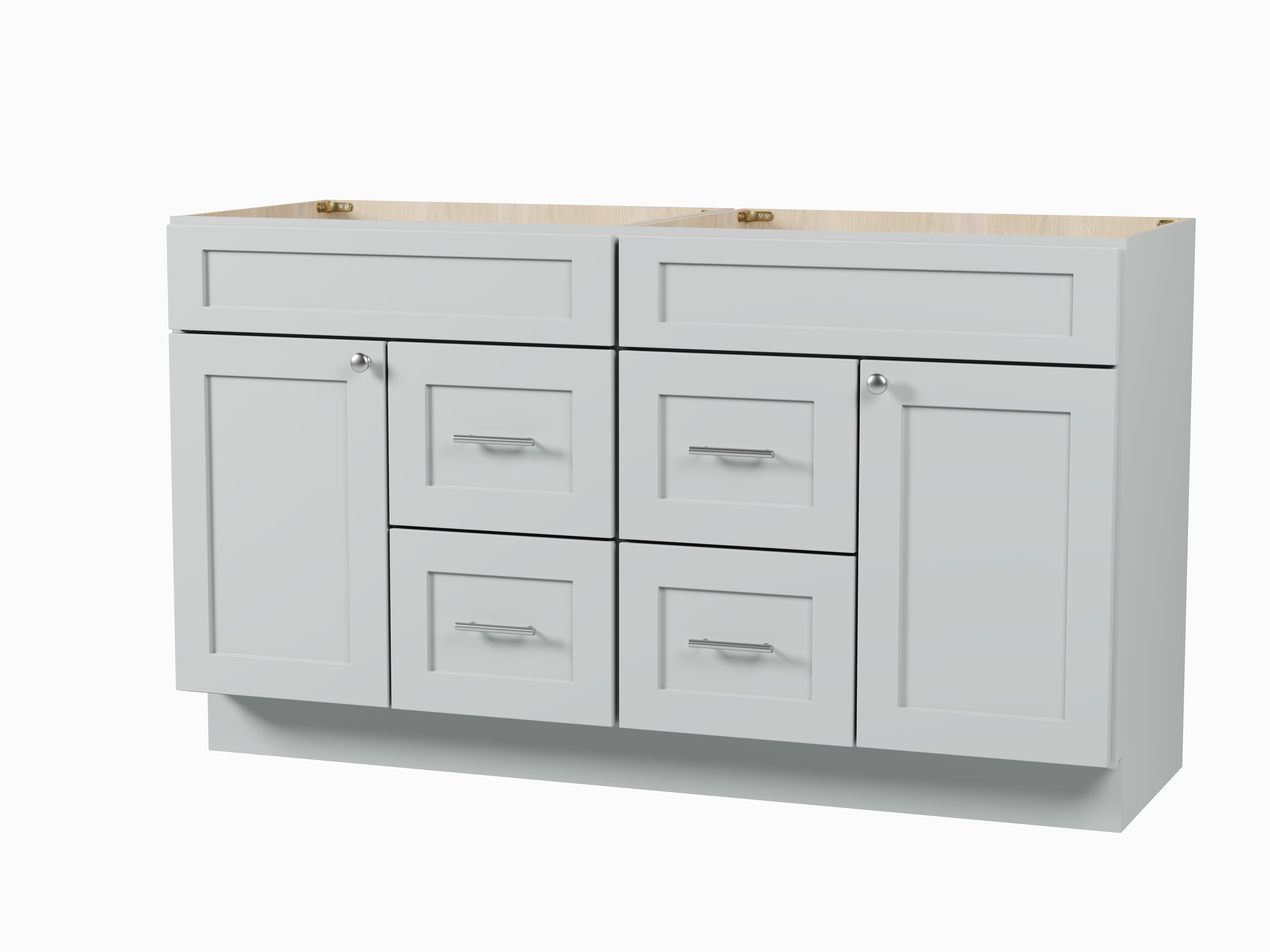 Disar 60'' Double Bathroom Vanity With Drawer Base Only