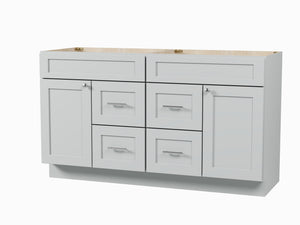 Disar 60'' Double Bathroom Vanity With Drawer Base Only