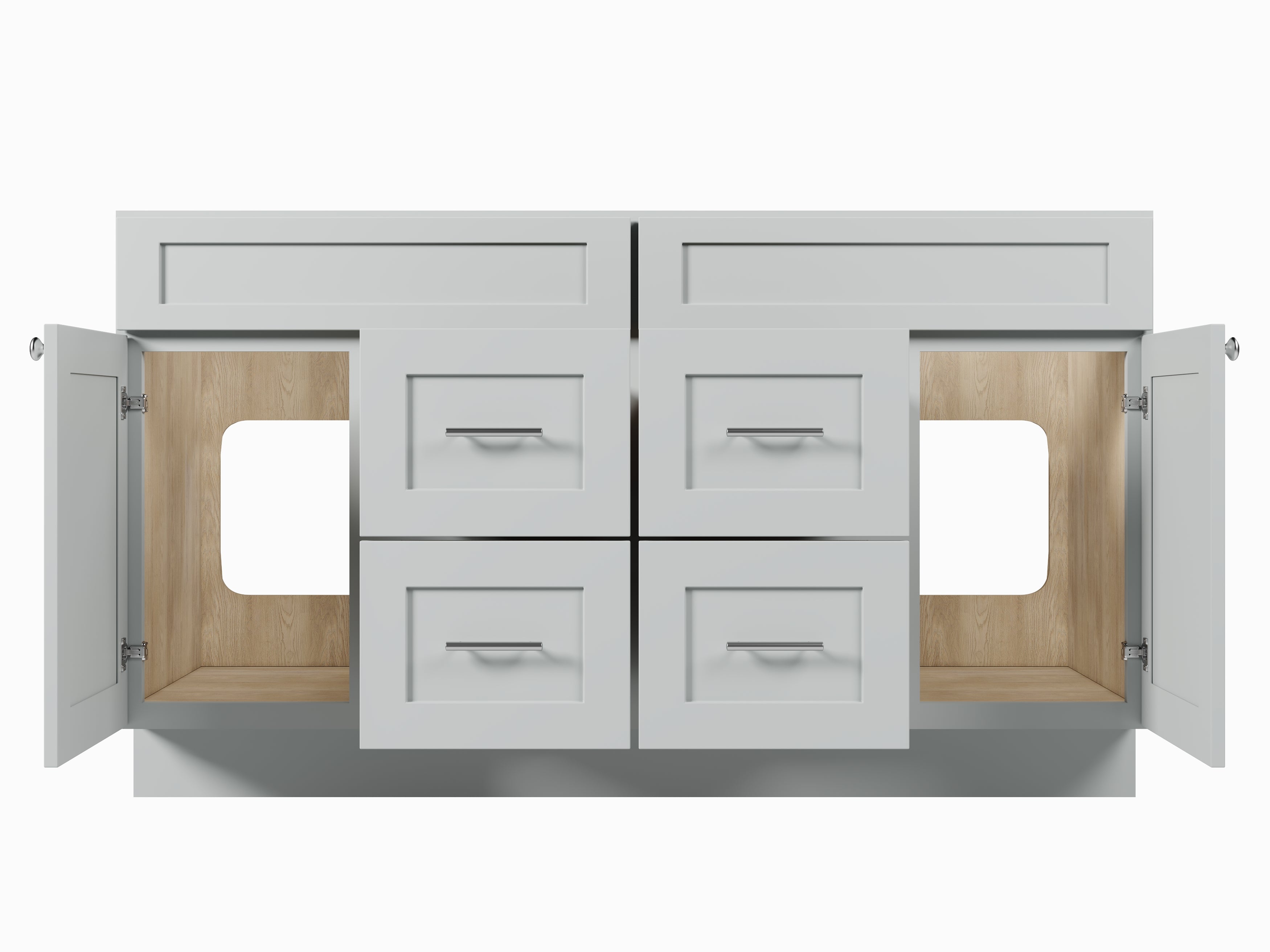 Disar 60'' Double Bathroom Vanity With Drawer Base Only