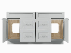 Disar 60'' Double Bathroom Vanity With Drawer Base Only