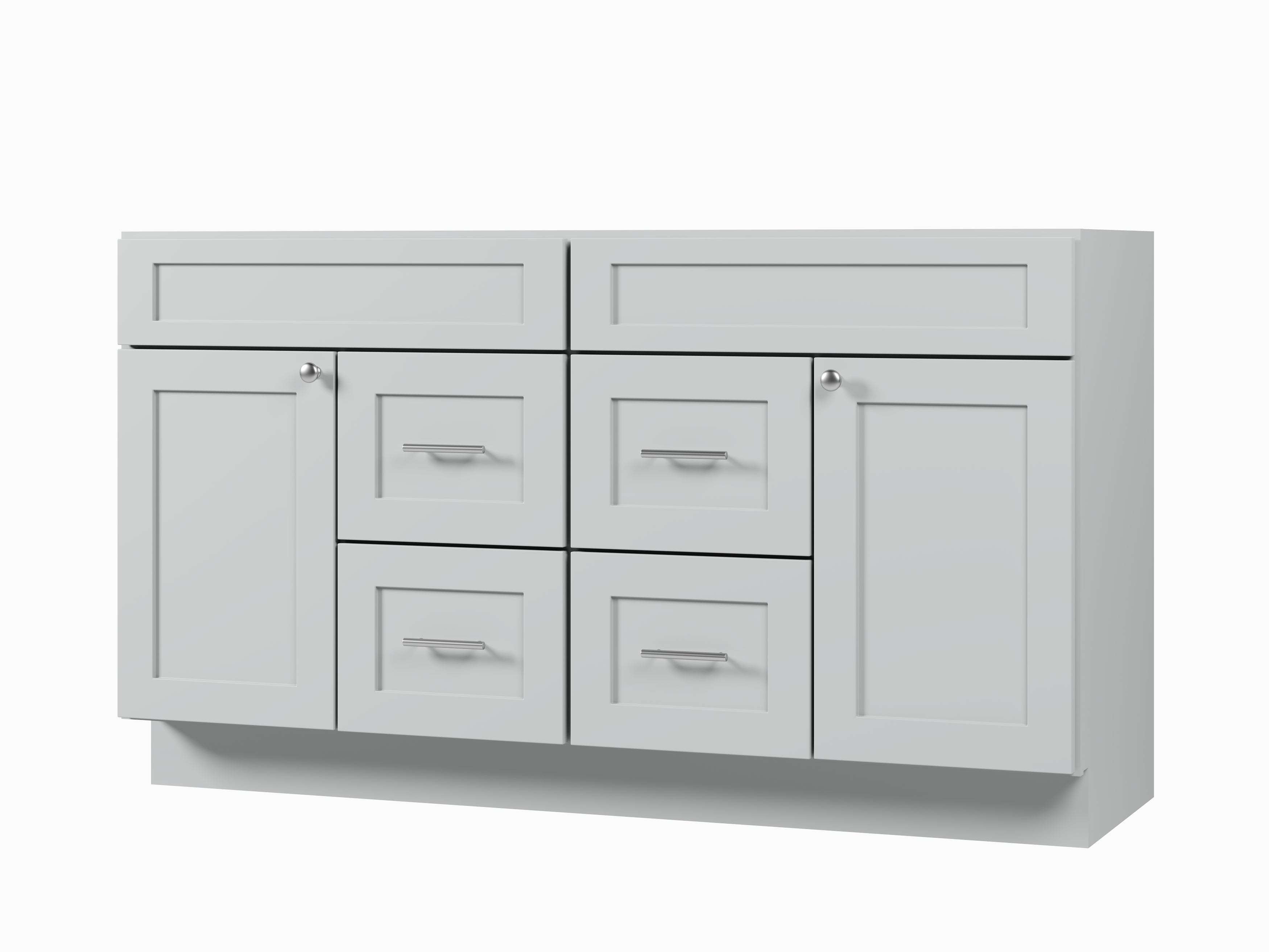 Disar 60'' Double Bathroom Vanity With Drawer Base Only