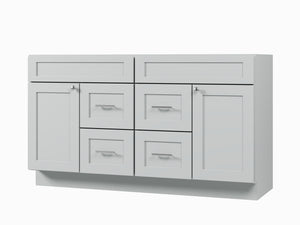 Disar 60'' Double Bathroom Vanity With Drawer Base Only