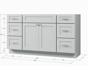 Disar 60'' Single Bathroom Vanity With Drawer Base Only