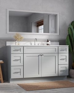 61'' Single Bathroom Vanity with Carrara Quartz Top