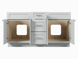 Disar 63'' Double Bathroom Vanity With Drawer Base Only