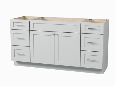 [color:Gray] 66'' Single Bathroom Vanity, Base Only - Gray finish view