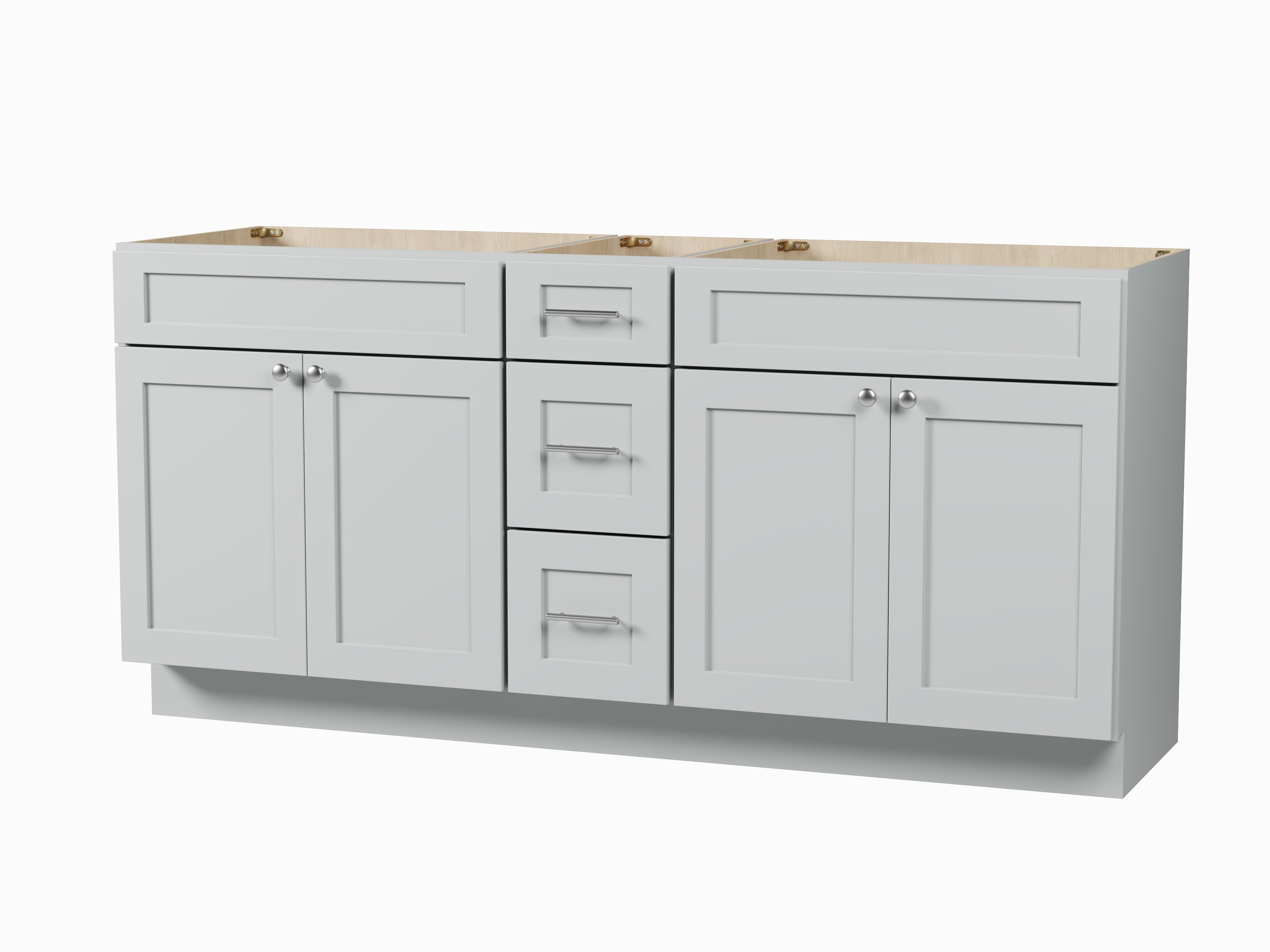 Disar 72" Double Bathroom Vanity Base with Drawers