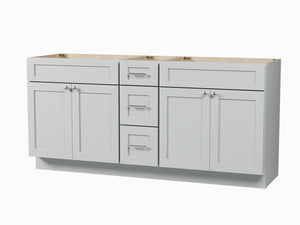 Disar 72" Double Bathroom Vanity Base with Drawers