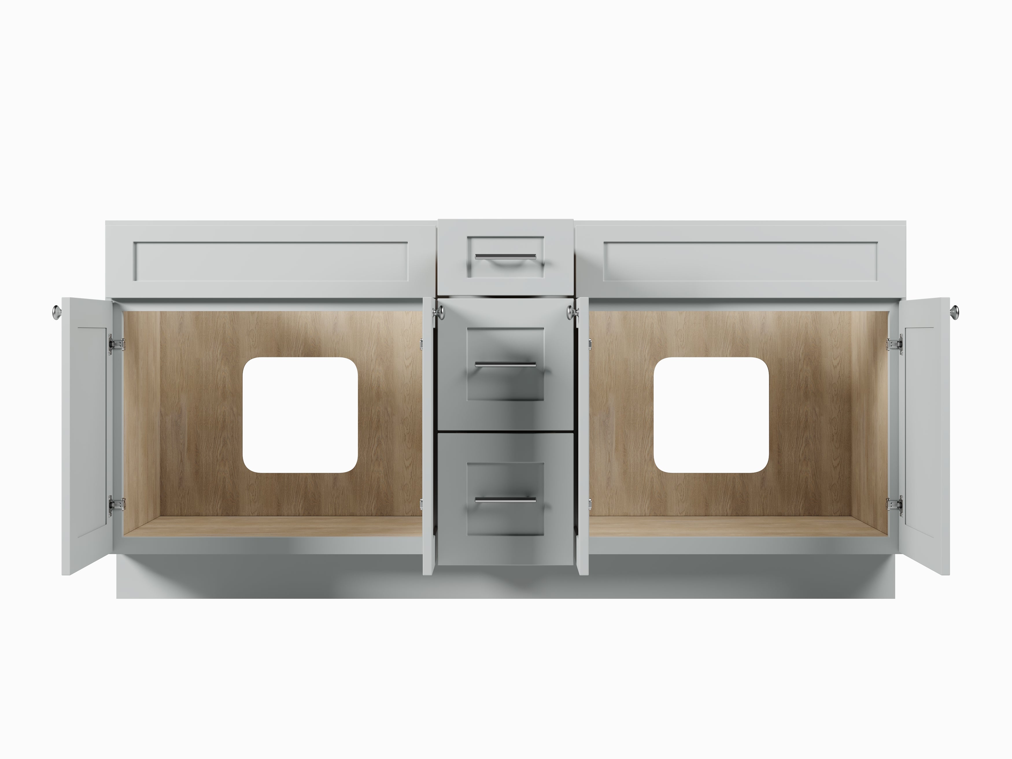 Disar 72" Double Bathroom Vanity Base with Drawers