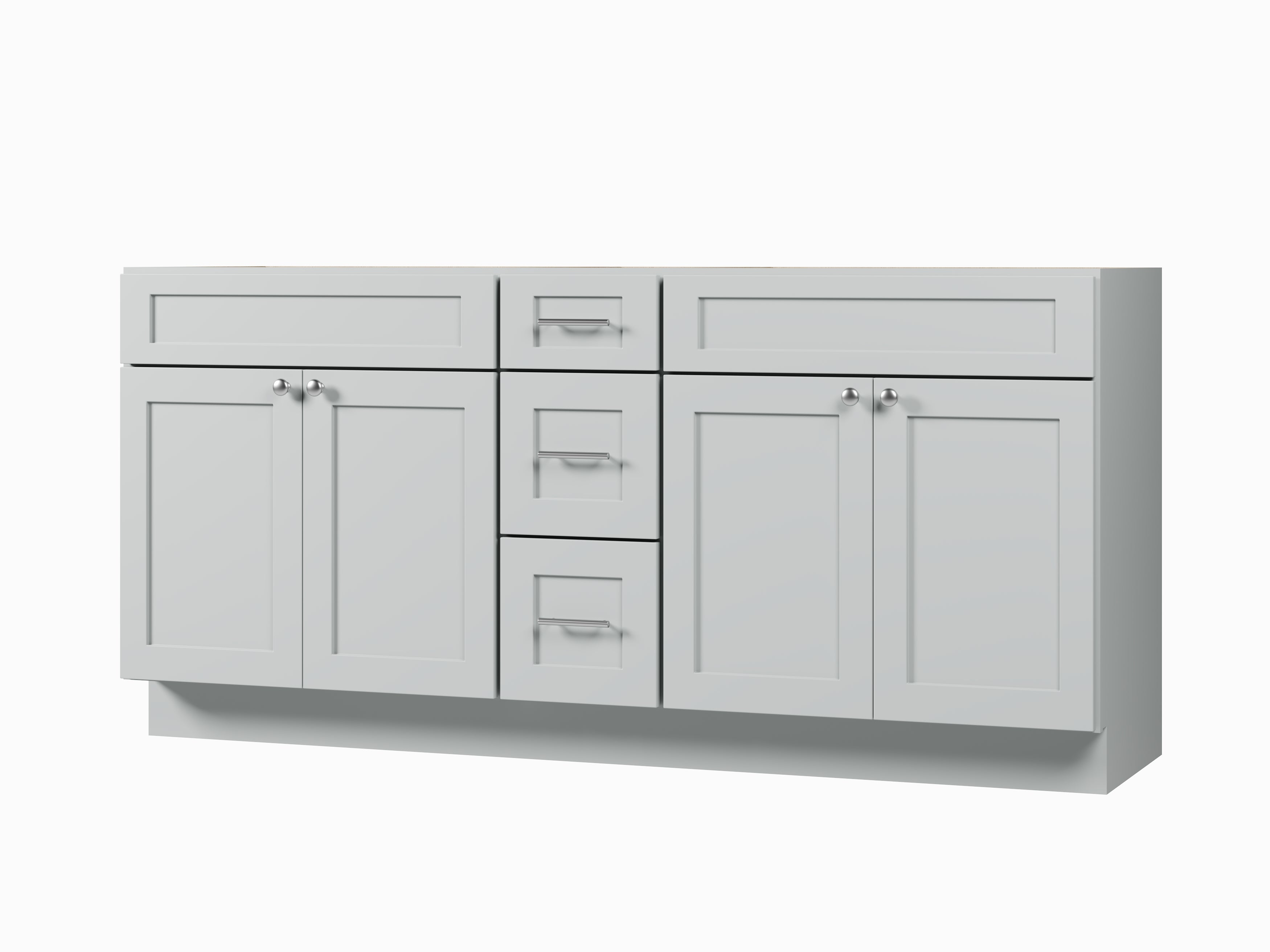 Disar 72" Double Bathroom Vanity Base with Drawers