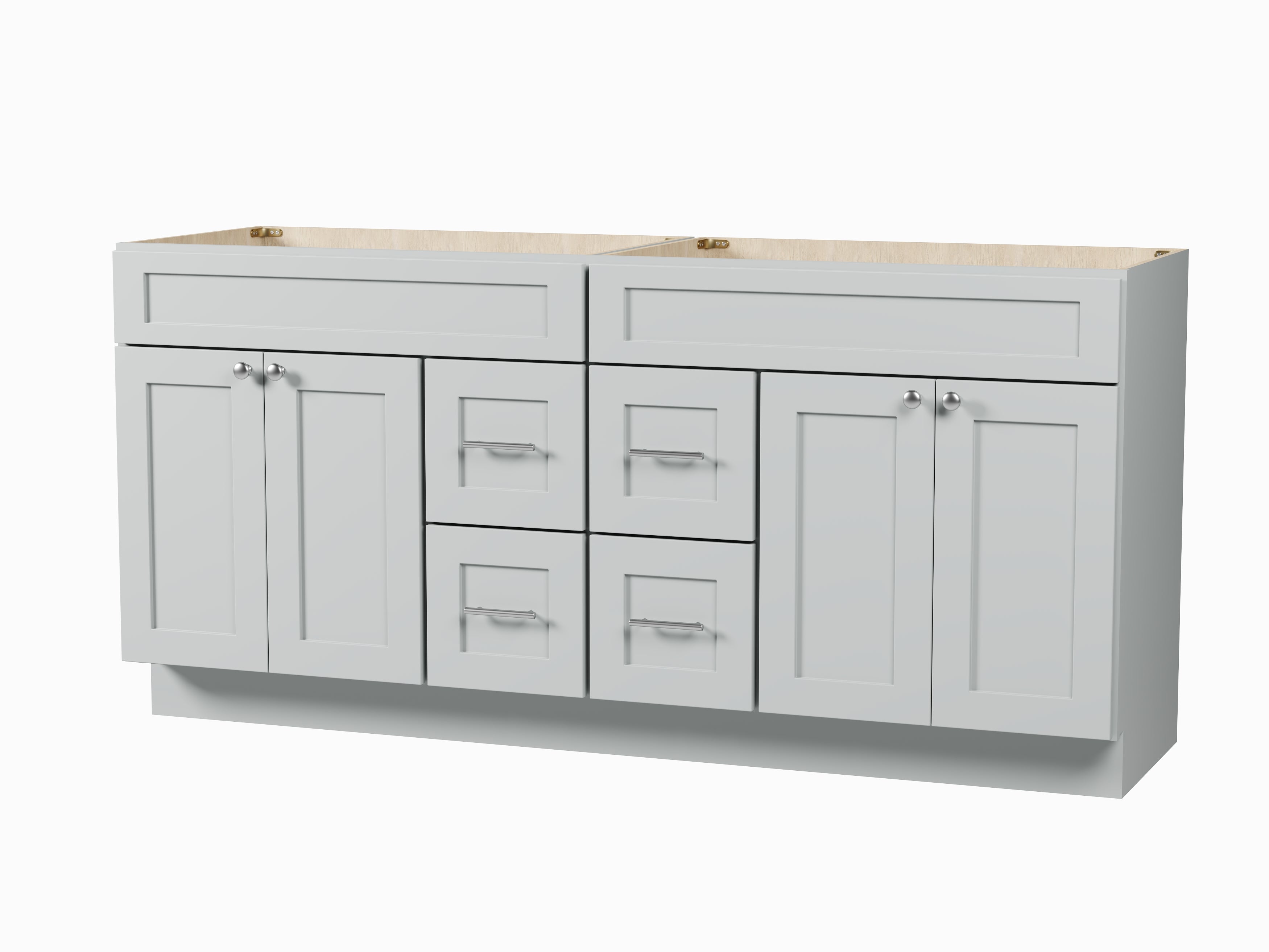 Disar 72'' Double Bathroom Vanity With Drawer Base Only
