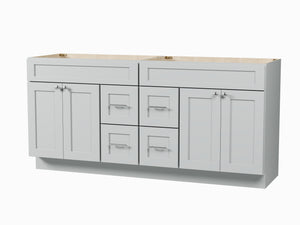 Disar 72'' Double Bathroom Vanity With Drawer Base Only