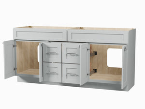 Disar 72'' Double Bathroom Vanity With Drawer Base Only