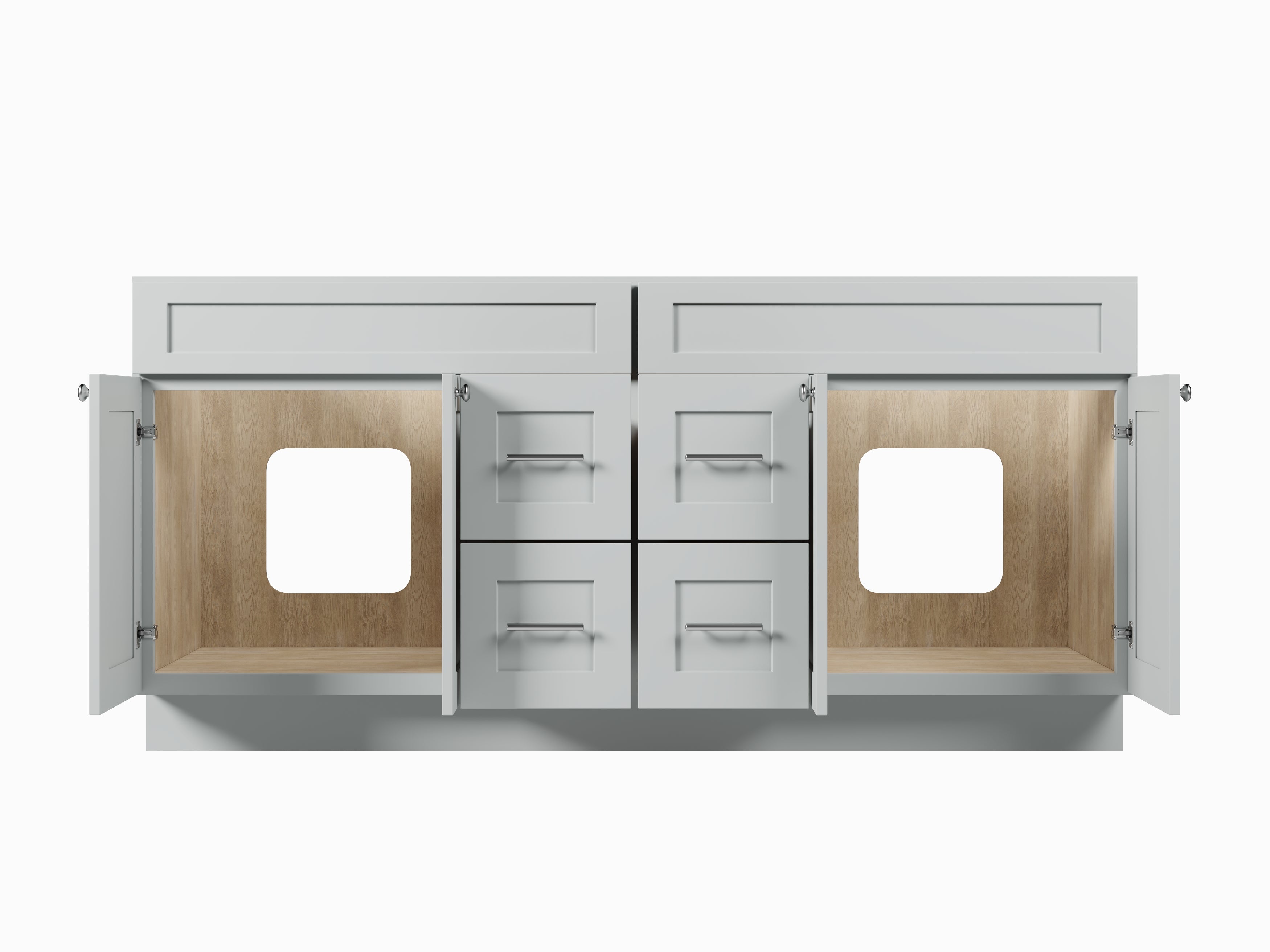 Disar 72'' Double Bathroom Vanity With Drawer Base Only