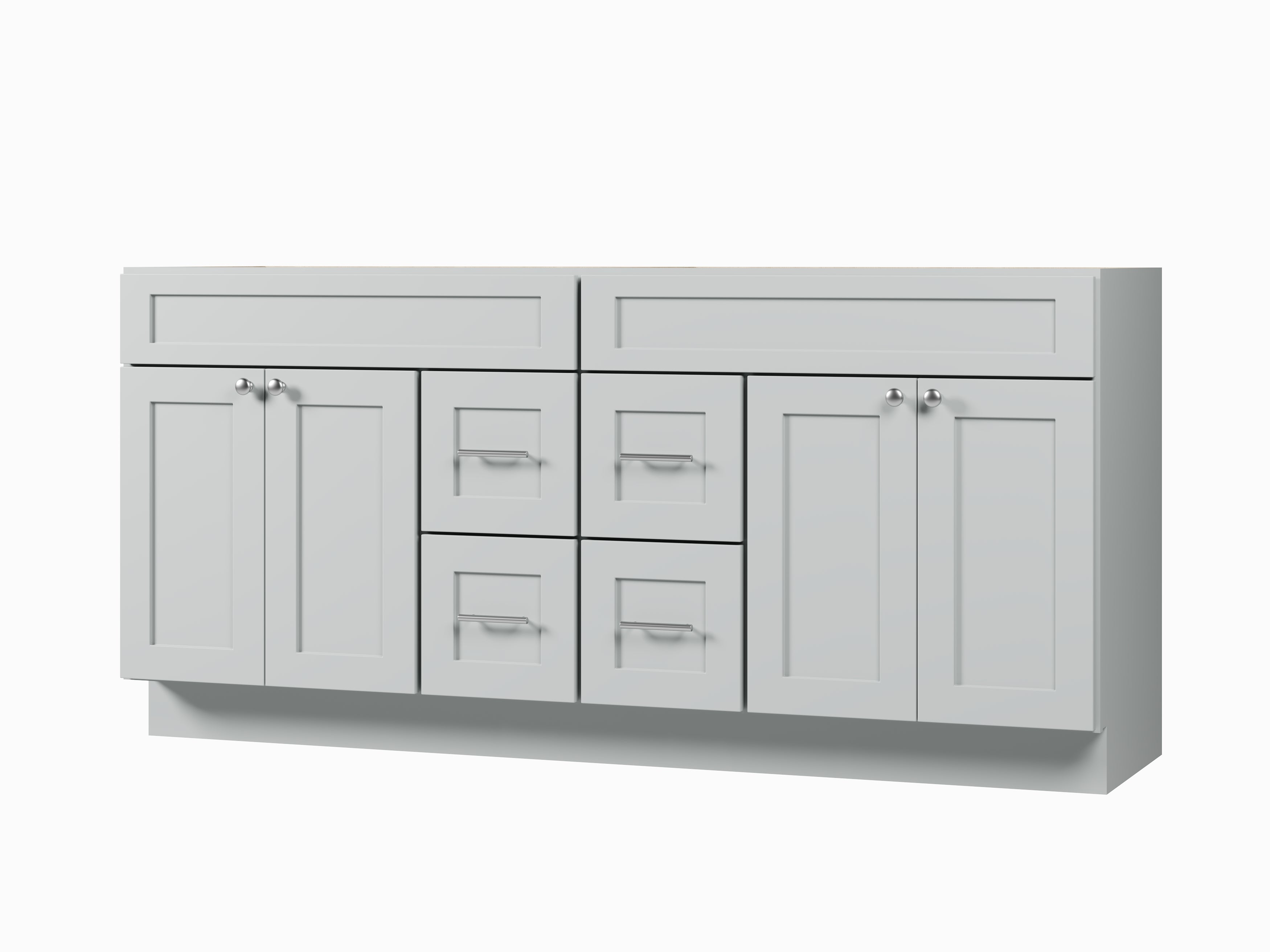 Disar 72'' Double Bathroom Vanity With Drawer Base Only