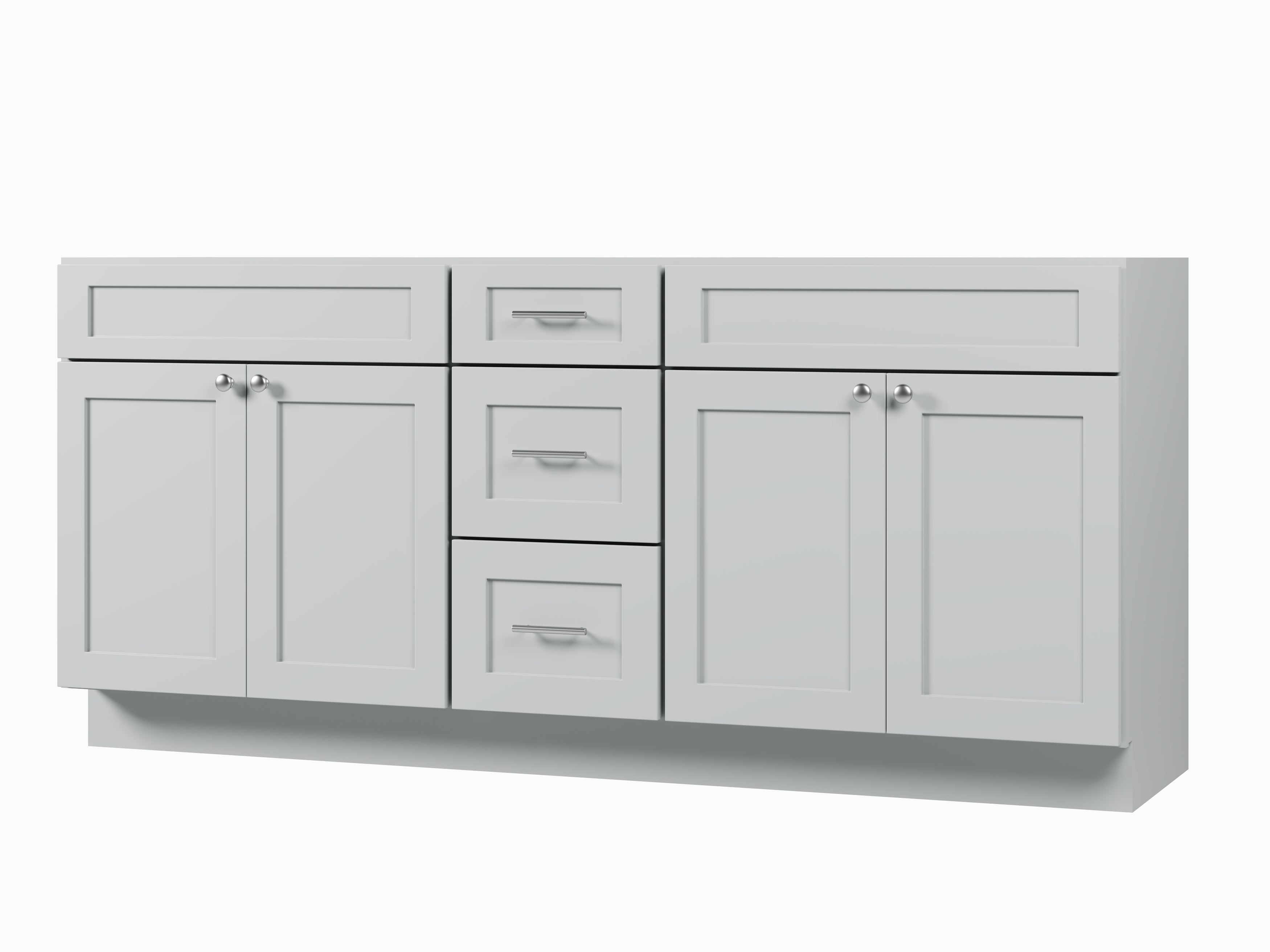 75" Double Bathroom Vanity Base only in White