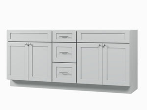 75" Double Bathroom Vanity Base only in White