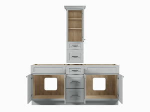 Disar 75' Double Bathroom Vanity With Counter Top Tall Cabinet Base Only