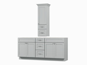Disar 75' Double Bathroom Vanity With Counter Top Tall Cabinet Base Only