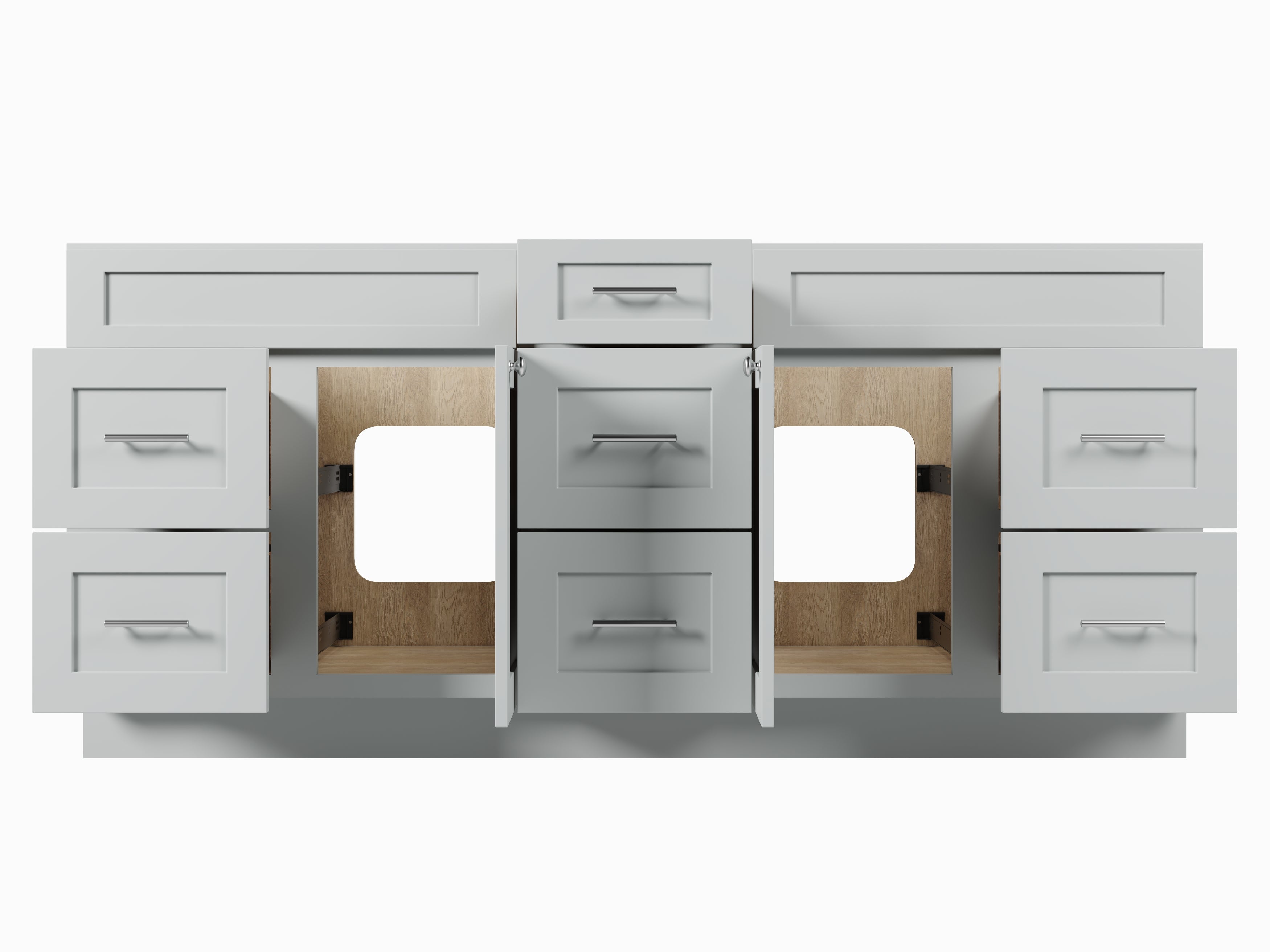 75" Double Bathroom Vanity Base only in White