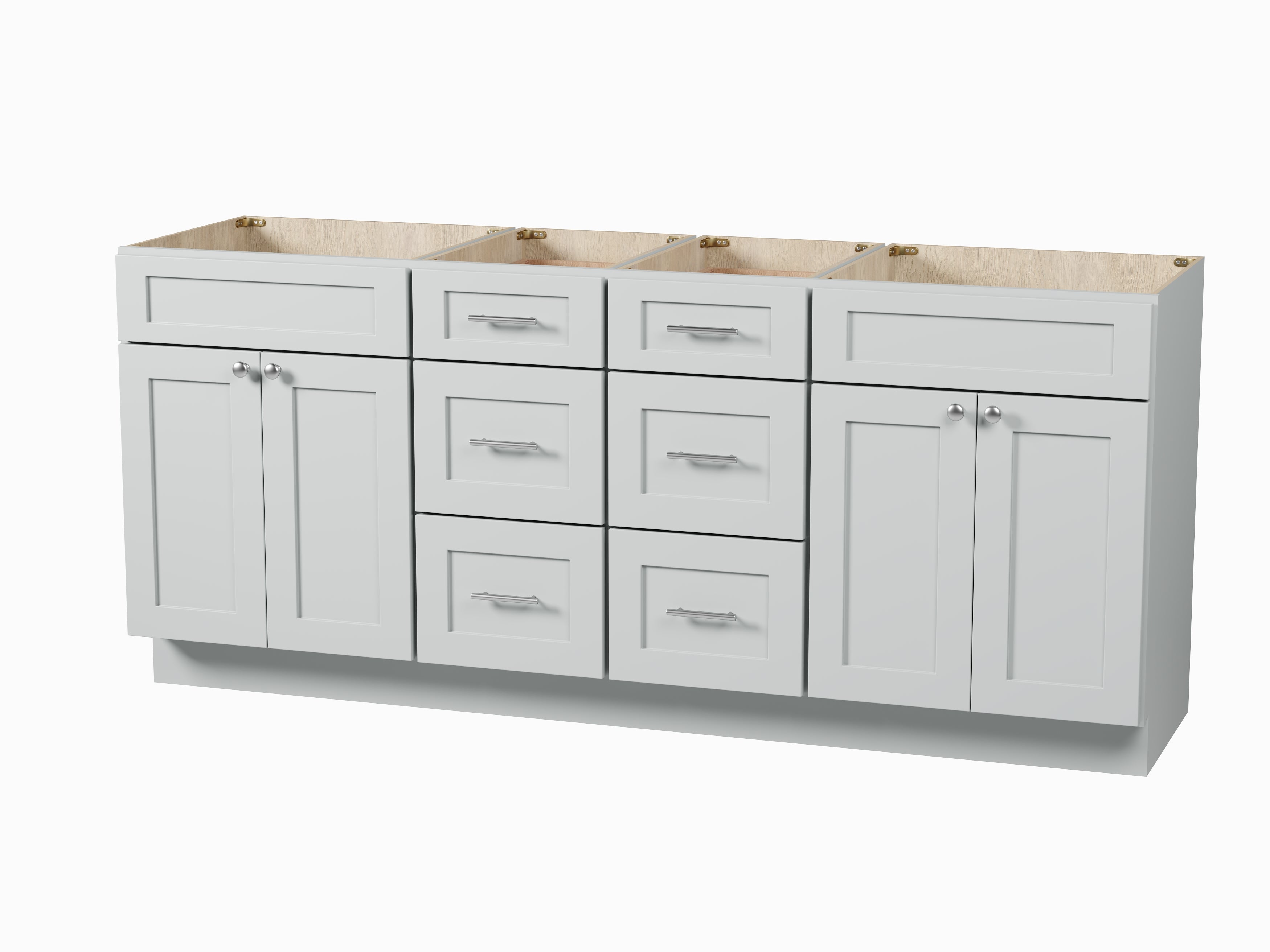 Disar 78'' Double Bathroom Vanity Base only in White
