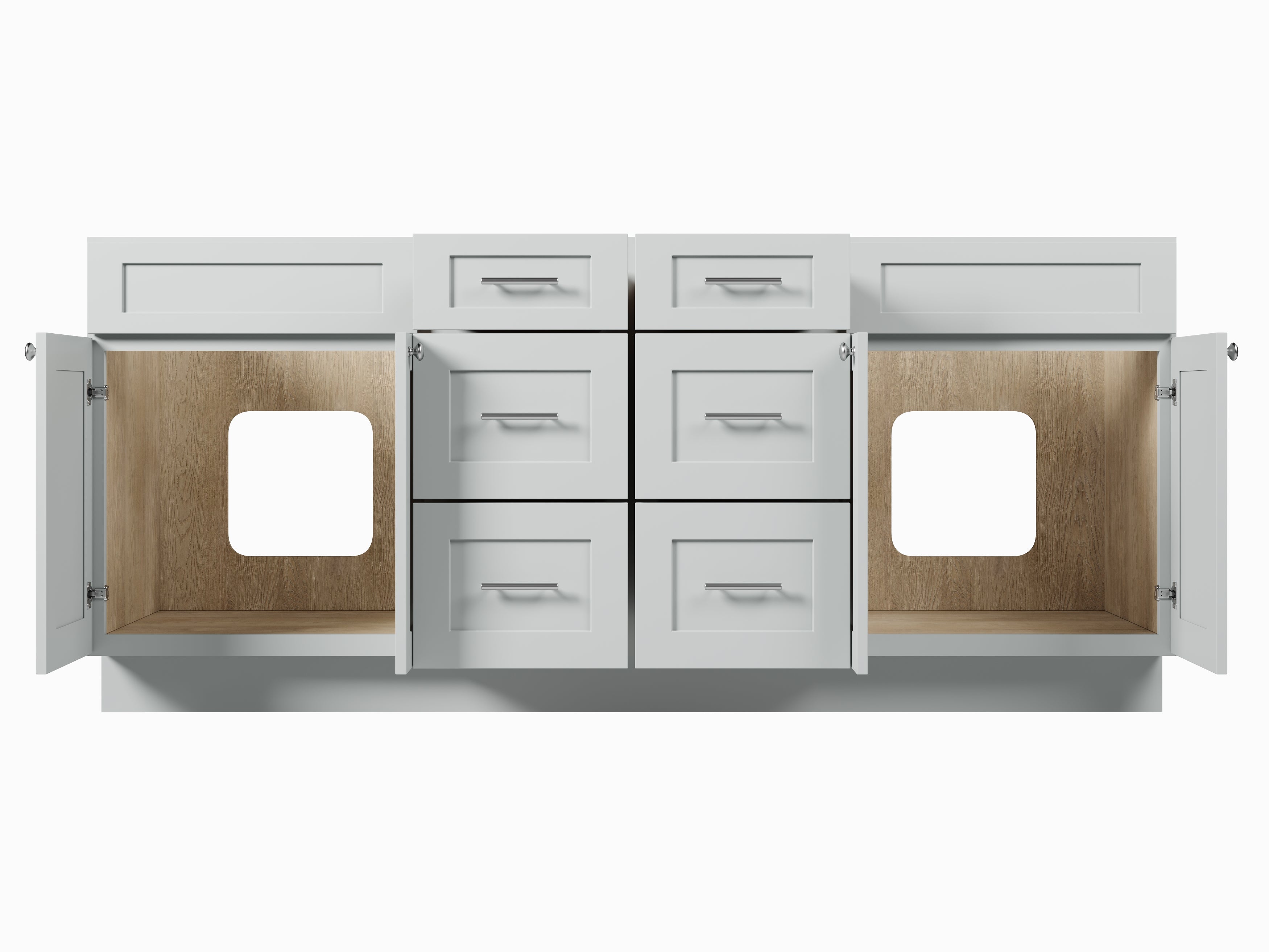 Disar 78'' Double Bathroom Vanity Base only in White