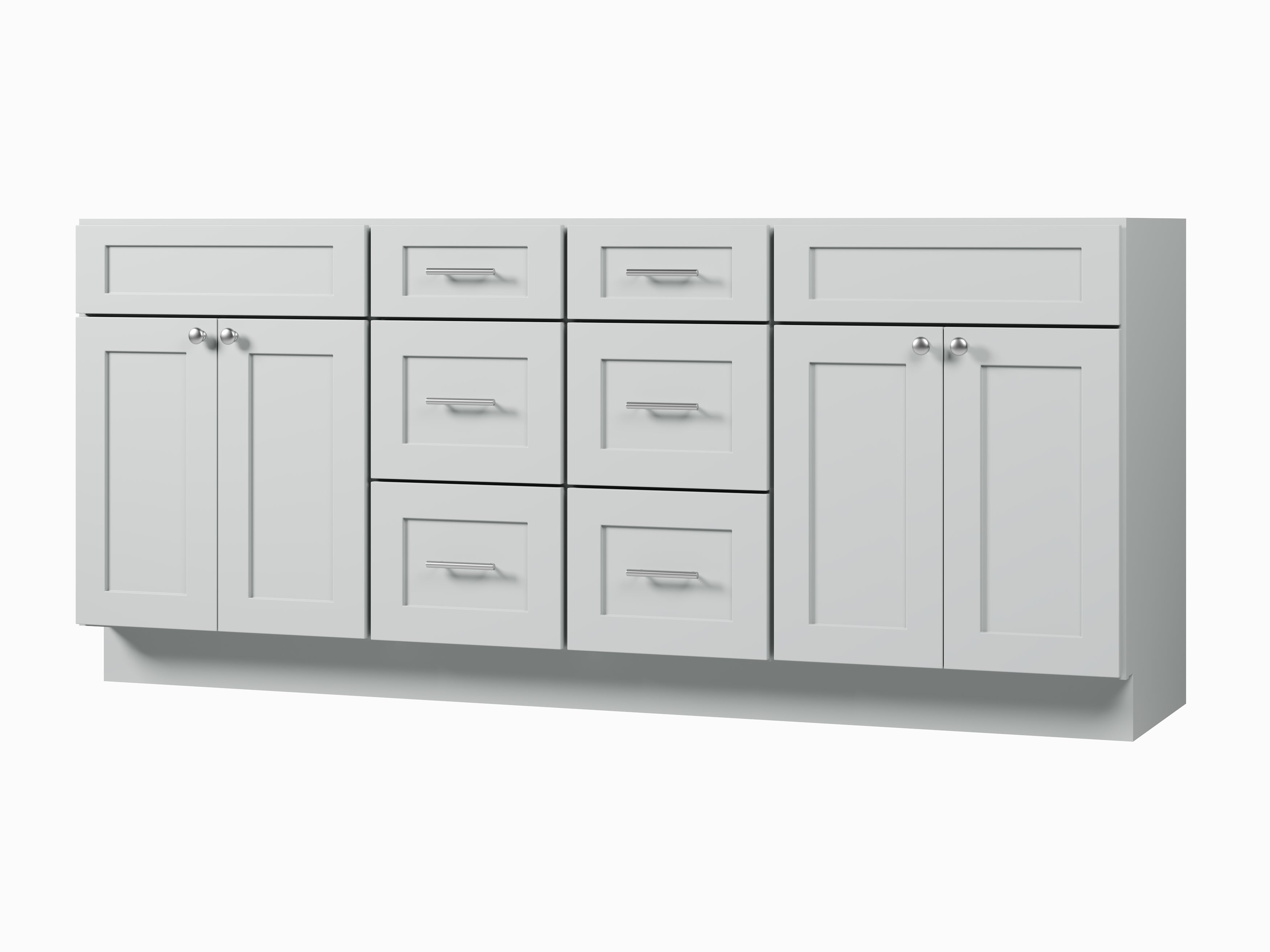 Disar 78'' Double Bathroom Vanity Base only in White