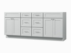 Disar 78'' Double Bathroom Vanity Base only in White