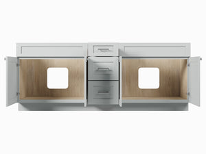 Disar 87" Double Bathroom Vanity Base Only in White