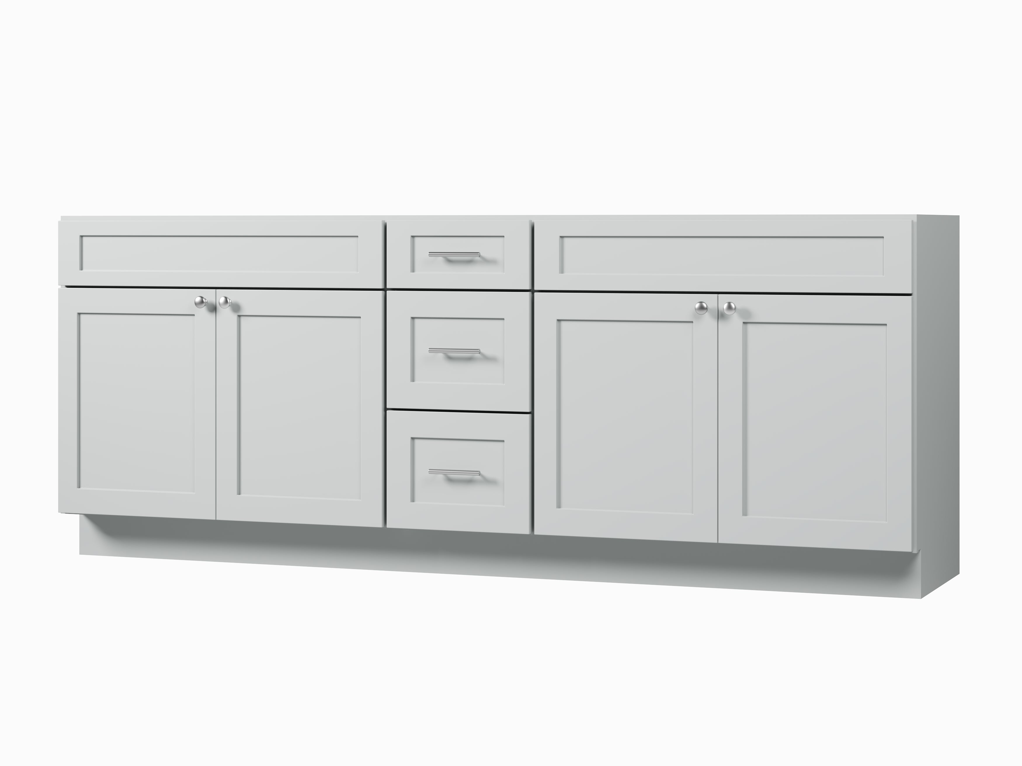 Disar 87" Double Bathroom Vanity Base Only in White