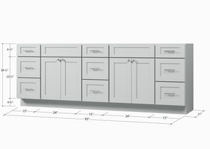 Disar 93'' Double Bathroom Vanity Base only