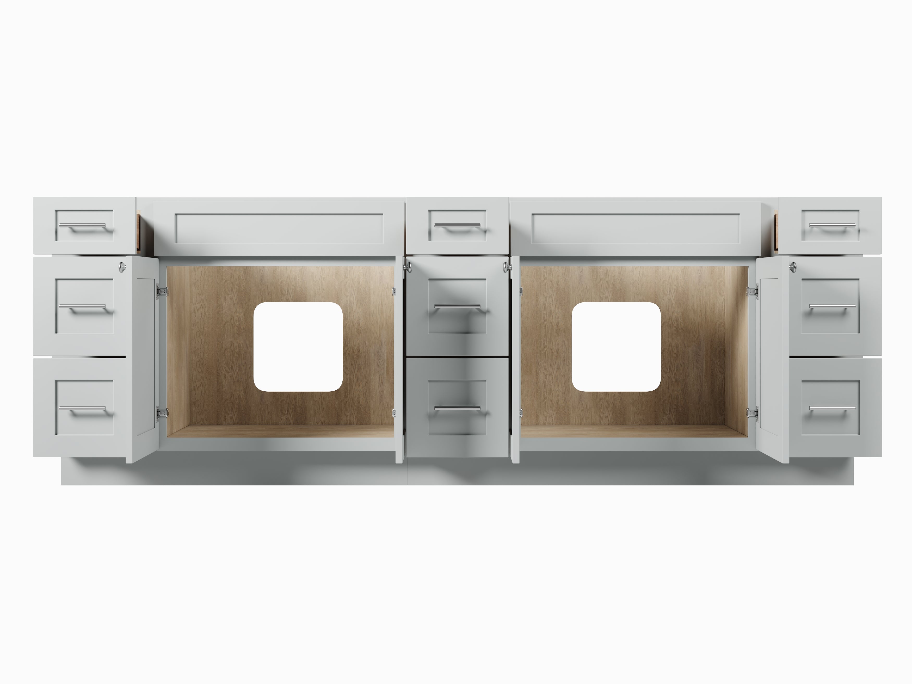 Disar 96" Double Bathroom Vanity Base