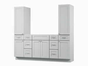 Disar 78'' Single Bathroom Vanity With Tall Linen Cabinet Dovetail Solid Wood Drawer Base Only