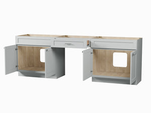 102" Double Bathroom Vanity Base Only