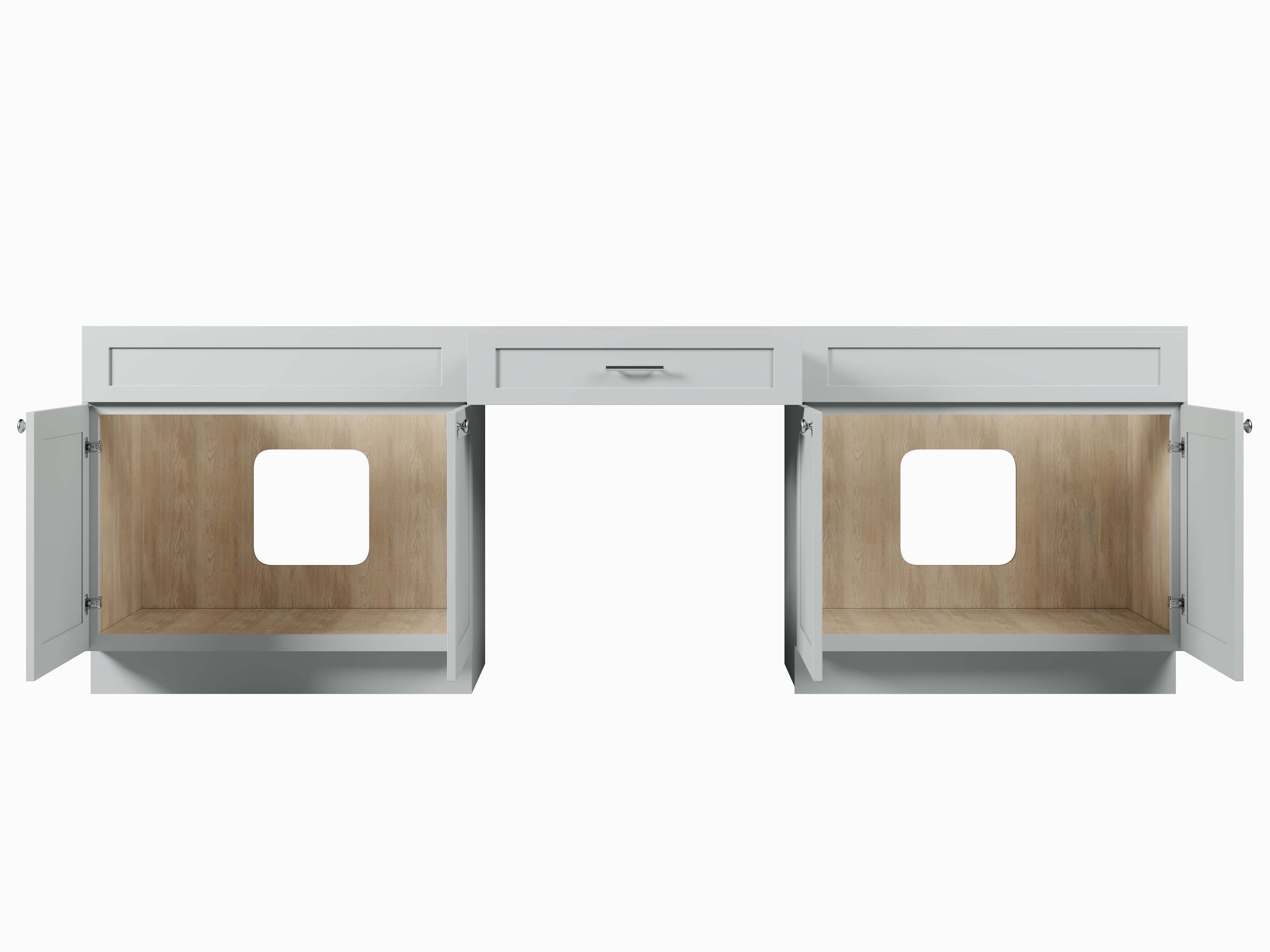 102" Double Bathroom Vanity Base Only