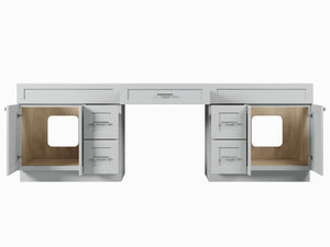 102 Double Bathroom Vanity Base Only With 5 Drawers