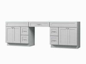 102 Double Bathroom Vanity Base Only With 5 Drawers