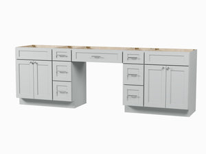 102 Double Bathroom Vanity Base Only With 7 Drawers