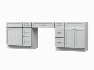 102 Double Bathroom Vanity Base Only With 7 Drawers