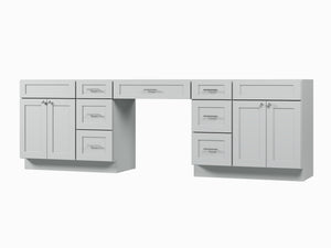 108 Double Bathroom Vanity Base Only With 7 Drawers