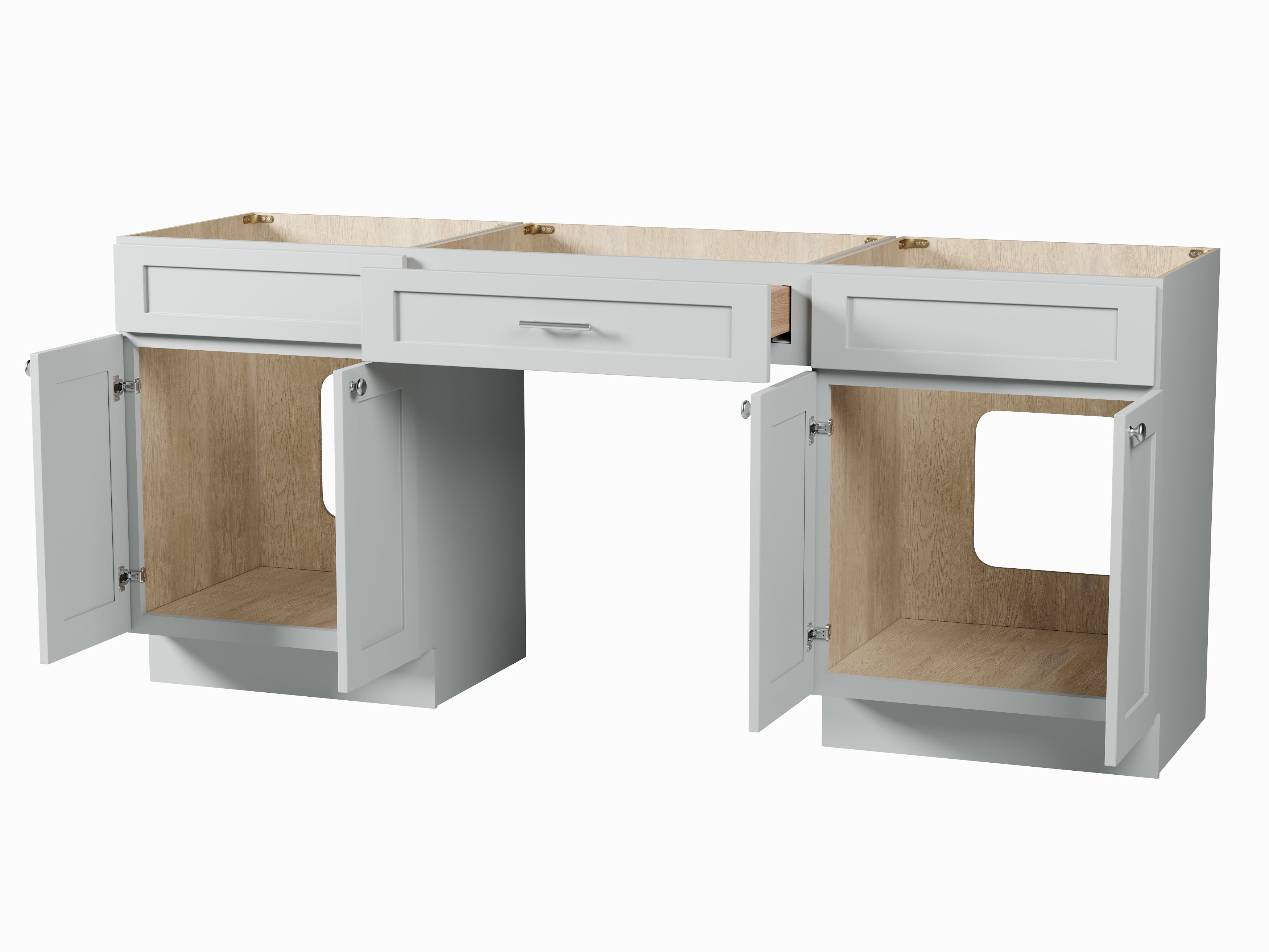 78" Double Bathroom Vanity Base Only