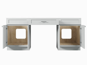 78" Double Bathroom Vanity Base Only
