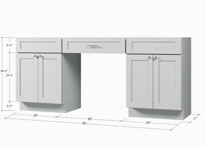 78" Double Bathroom Vanity Base Only