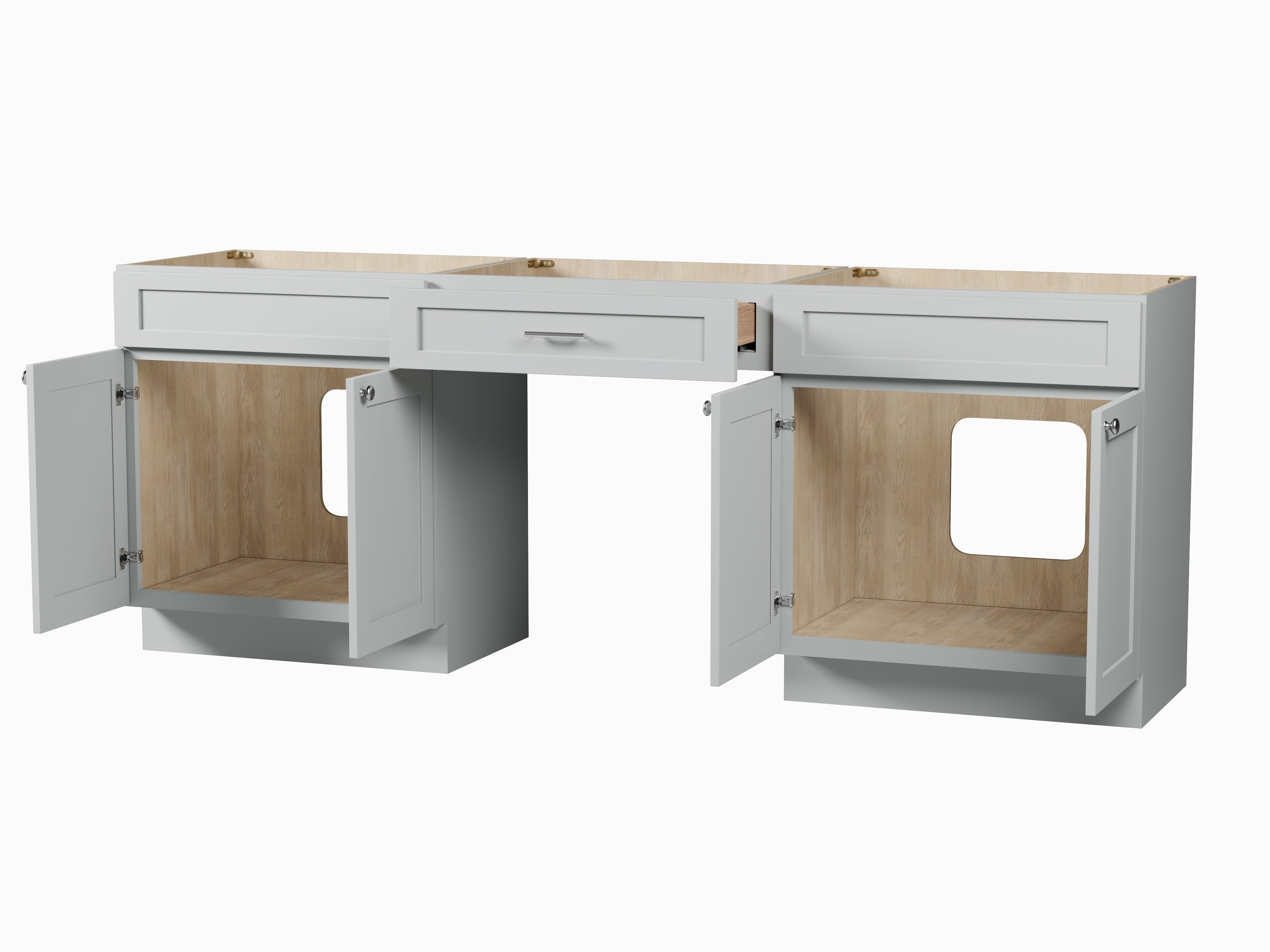 90'' Double Bathroom Vanity Base Only