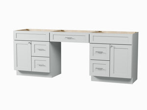 90 Double Bathroom Vanity Base Only With 5 Drawers