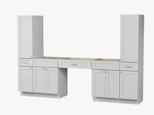 Disar 108'' Double Bathroom Vanity With Tall Linen Cabinet Dovetail Solid Wood Drawer Base Only, Drawer 3