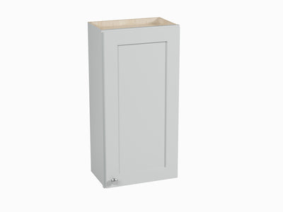 [color:Gray] 15" Bathroom Wall Cabinet Left - Gray finish view