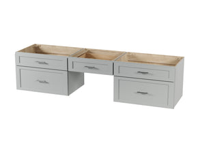 Disar 84" Floating Wall Mounted Double Bathroom Vanity With Desk Without Top By DISAR