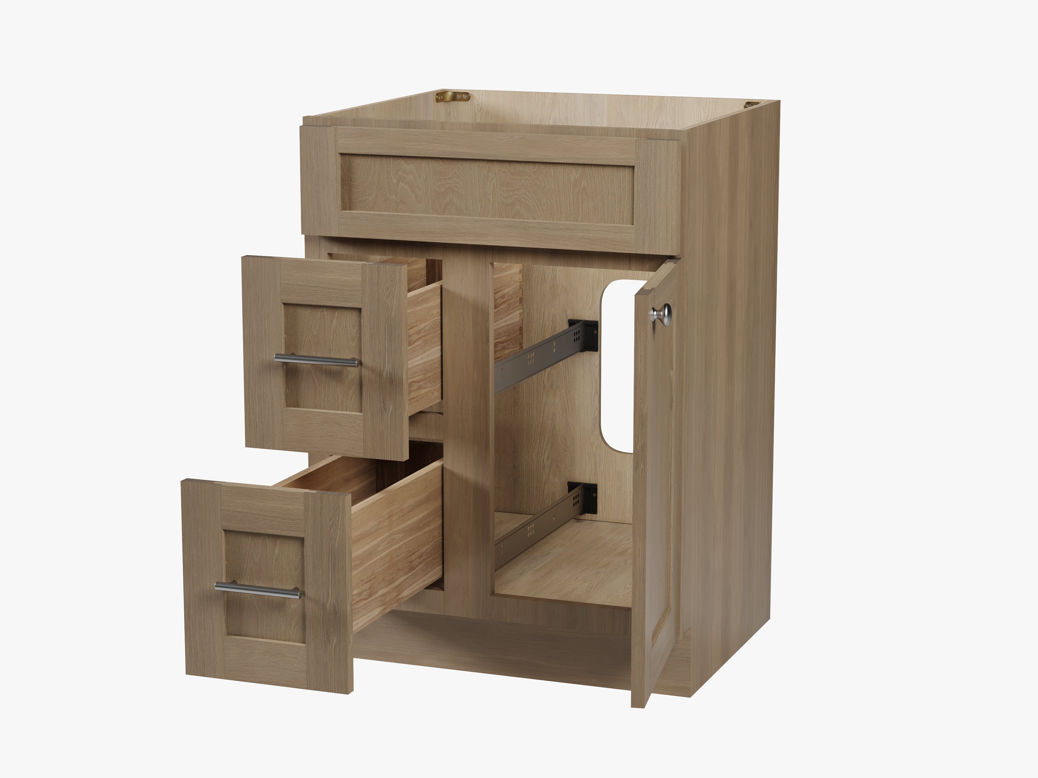 24'' Single Bathroom Vanity Base Only Drawer left